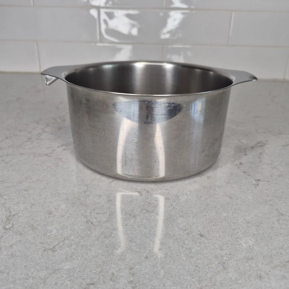 Triplinox Saucepan Double Handle 18-10 Stainless Steel 6 Inch Silver